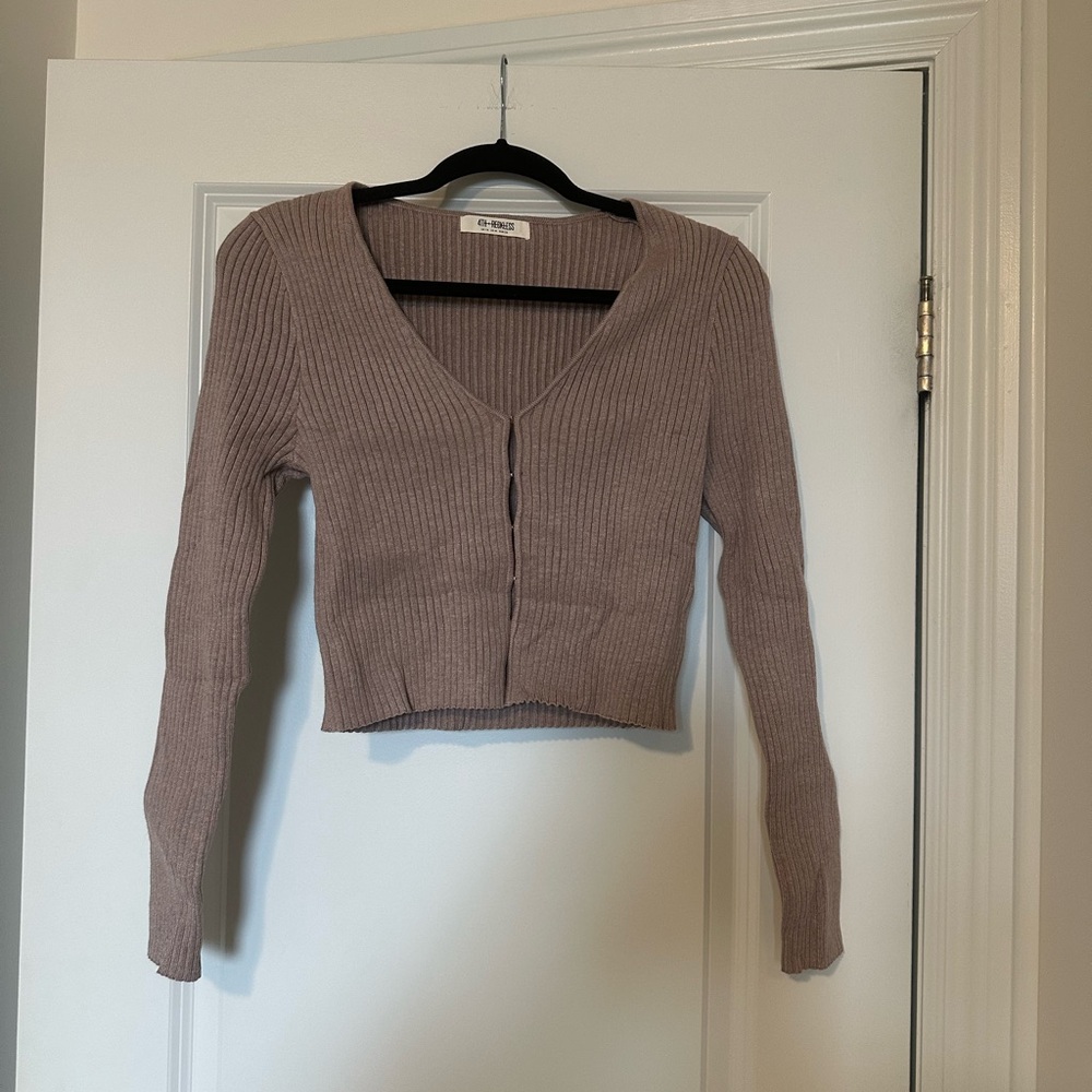 4th Reckless - Knit Cropped Cardigan with Clasps
